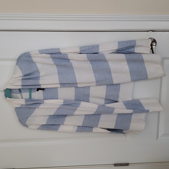 GAP Factory Women's Blue Striped Drapy Collared Cardigan - XXL - Picture 1 of 8